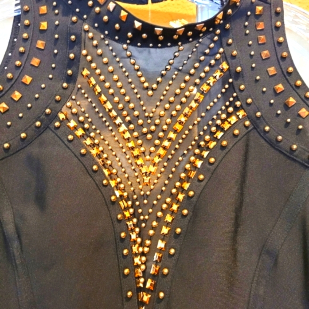 Never worn black bling evening bandage dress